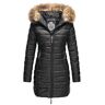 MARIKOO B647 Winterjas voor dames, gewatteerde winterjas, zwart, XXL