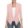 TDEOK Blazer dames kort getailleerd blazer dames sportief slim grote maten blazer jas blazer cardigan strakke korte blazer feestelijke zomerblazer voor jurk sweatblazer korte blazer, roze, 3XL