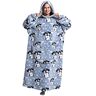 Ruiuzioong Oversized deken-hoodie voor dames en heren, dikke en warme hoodie met grote zak, supergezellige, draagbare deken-hoodie, Grote Oor Hond
