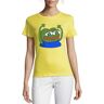 Atspauda Sad Hype Pepe Crew Neck Katoen Dames T-shirt Geel, Geel, L