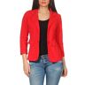 malito more than fashion malito dames Blazer in effen kleuren   Korte jas met knopen   Jersey jasje in Basic Look   Jasje 1654 (rood, M)
