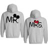 Couple Camp Couple King Queen Mr Mrs Pullover Hoodie Trui met Capuchon 1x Heren Trui Grijs M