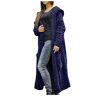 LOIJMK Lange gebreide jas voor dames, grote maten, funky gebreide jas voor dames, lang met capuchon, losse gebreide jas, grof gebreid, outerwear, elegant gebreid vest, cardigan, mantel, lange mouwen,