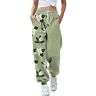 CzooM Joggingbroeken sportbroeken voor dames lange joggingbroeken trainingsbroeken met trekkoord fitness hoge taille casual broek hardloopbroeken joggingbroeken joggingbroeken (Color : Green, Size :