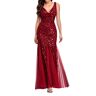 Generic Avondjurken elegante maxi-jurk baljurk dames avondjurken lang feestelijke winter sexy partyjurk avondjurken dames winter avondjurk winterjurk dames avondjurk avondjurk, rood, S