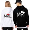 Couple Camp Couple King Queen Mr Mrs Pullover Hoodie Trui met Capuchon 1x Heren Trui Wit M