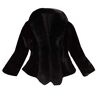 LZPCarra Bontjas voor dames, bontjas, wit, bruiloft, bontjas, kunstbont, bontkraag, jas, cardigan, vrouwen, elegant, kort, bontjas, winterjas, kunstbont, jas, mantel, mantel, mantel, bontjas, zwart, L