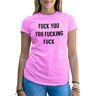 B&S Boutique Fuck You Fucking Fuck Inspired Samantha Chaitanya Divorce Dames Rose T-Shirt Size L