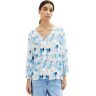 TOM TAILOR Dames 1036688 blouse, 32135-Blue Shapes Design, 38, 32135 Blue Shapes Design, 38