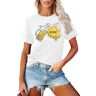 hohololo Oktoberfest Dames T-Shirt Prost Motief Shirt Oktoberfest Damesmode, A-wit, S