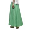 Gyios Long Skirt Summer Skirt, Cotton And Linen Skirt, Linen Solid Color Long Skirt, Loose Wide Skirt, Pleated A-line Skirt-matcha-95cm