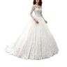 yhfshop Bal Avondjurken, 2021 nieuwe lange mouwen kant trailing bruids trouwjurk off white_48, Vrouwen Elegante Bal Avondjurken