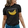 ROSETRAIL Funny Dolce And Banana Zwart T-shirt voor dames Size XL