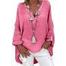 YCBMINGCAN DameshemdBelangrijk tophemd voor Dames Belangrijk Tophemd Batik Shirt, roze, M