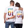 Couples Shop Couple Paar T-Shirt Set King Queen 1x Queen Tshirt Zwart M