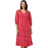 ONLY ONLOLIVIA 3/4 WRAP MIDI-jurk WVN NOOS Jurk, Mars Red/AOP: Fiona Ditsy, S, Mars Rood/Aop:fiona Ditsy, S