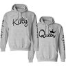 Couple Camp Couple King Queen Pullover Hoodie Trui met Capuchon 1x Dames Trui Grijs S