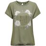 Only Onlflora res s/s art foil top box j Groen Large Female