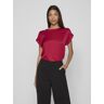 Vila Viellette s/s satin top/su noos Rood 44 Female