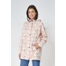 Batela Koraal print dames regenjas wadden - Roze 50 Female