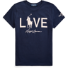 Pink Pony English Love Tee Spring Navy English Small Female