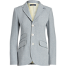 Polo Ralph Lauren Herringbone Cotton Blazer Blue Herringbone UK 12 Female