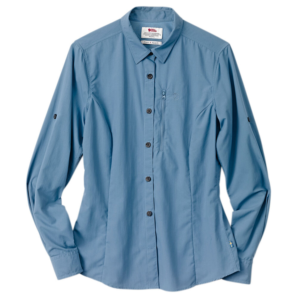 FjÃ¤llrÃ¤ven Dames blouse Abisko Hike Shirt LS W - blauw -