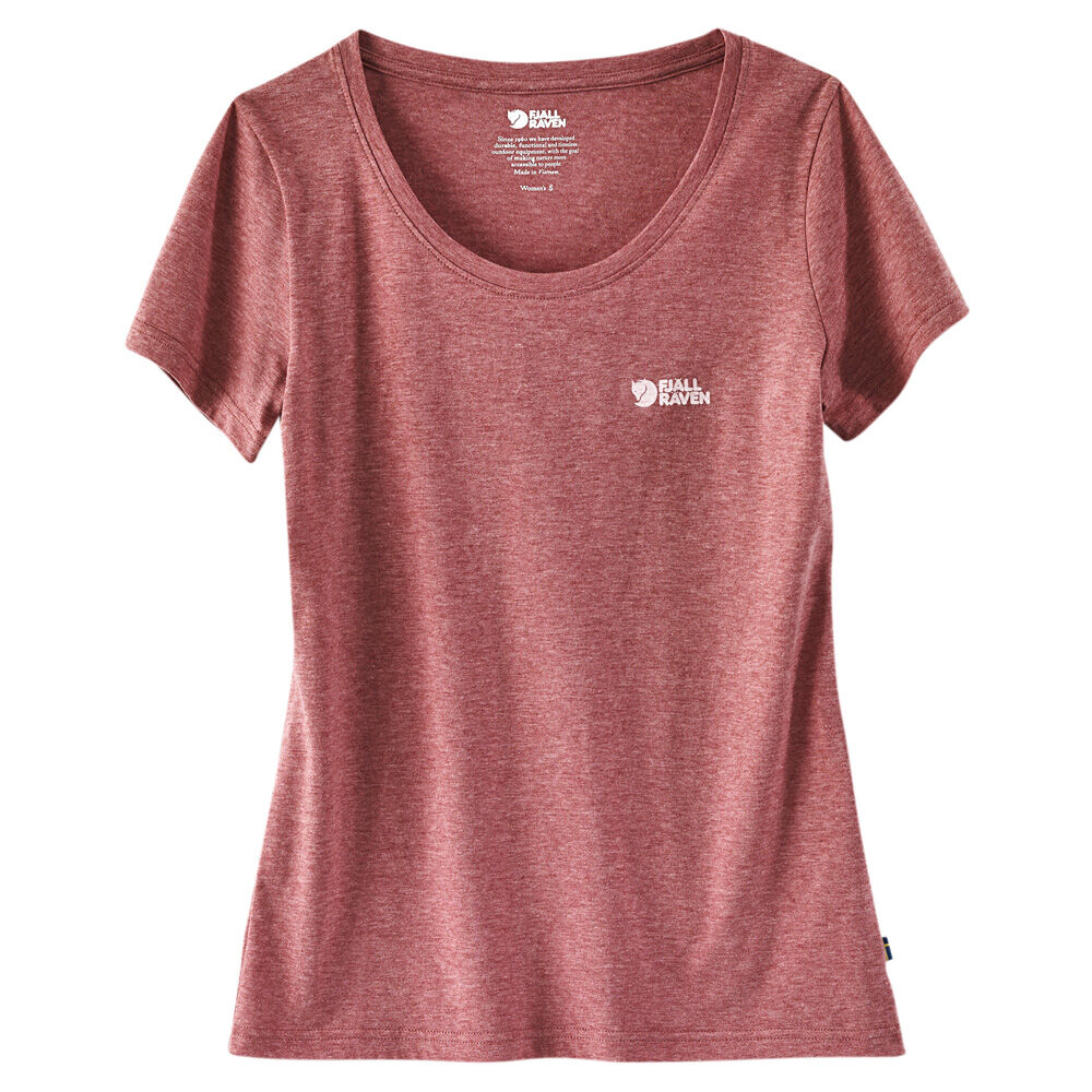 FjÃ¤llrÃ¤ven Dames T-Shirt Logo T-Shirt W - rood-gemÃªleerd - XL