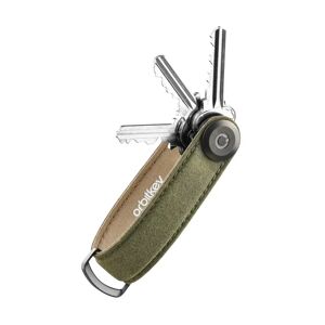 Orbitkey Key Organiser, Waxed Canvas, Khaki Green