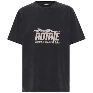 ROTATE Birger Christensen Enzyme T-Shirt W. Logo - Black XS