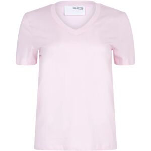 Selected Femme Essential Ss V-Neck Tee - Cradle Pink M