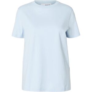 Selected Femme Myessential Ss O-Neck Tee - Cashmere Blue M