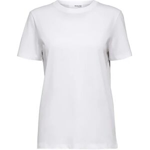 Selected Femme Myessential Ss O-Neck Tee - Bright White L