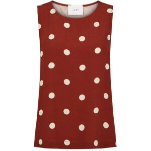 Just Female Caia top - Barn red polka dot XS