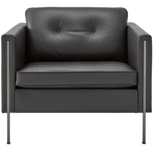 Ligne Roset Andy Armchair, Brilliant Chromed, Leather Cat. W, Kyoto Taupe 5299