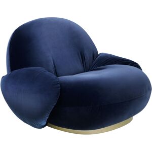 Gubi Pacha Lounge Chair Full Upholstered W. Armrests, Pearl Gold, Cat 5 Dedar Karakorum 005 Antracite