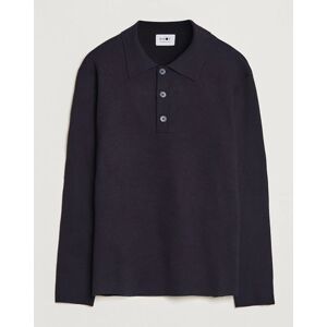 NN07 Harald Cotton/Modal Polo Navy Blue