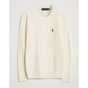 Polo Ralph Lauren Wool/Cashmere Cable Crew Neck Pullover Andover Cream