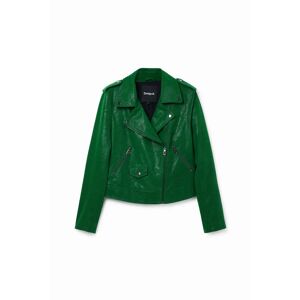 Desigual Textured biker jacket - GREEN - M
