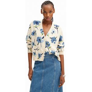 Desigual Oversize floral cardigan - WHITE - M