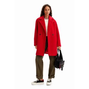 Desigual Double-breasted bouclé coat - RED - S