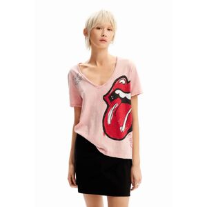 Desigual Rhinestone The Rolling Stones T-shirt - RED - L