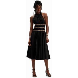 Desigual Stella Jean midi halter dress - BLACK - L