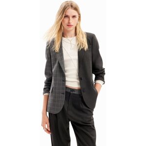 Desigual Straight houndstooth patch blazer - BLACK - L