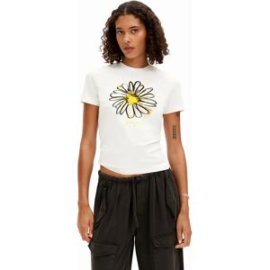 Desigual Daisy illustration T-shirt - WHITE - M