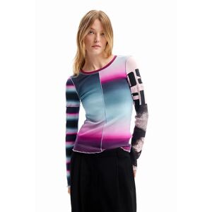 Desigual Patchwork tie-dye T-shirt - BLACK - S