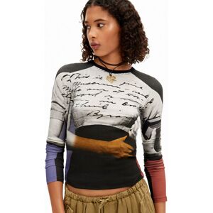 Desigual Written body T-shirt - BLACK - M