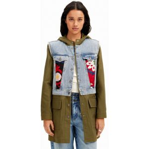 Desigual 2-in-1 embroidered hybrid parka - GREEN - M