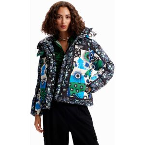 Desigual Padded patchwork jacket - BLUE - XS