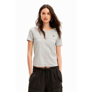 Desigual Patchwork seams T-shirt - BLACK - S